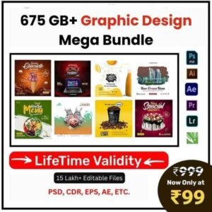 675 GB+ Graphic Design Mega Bundle